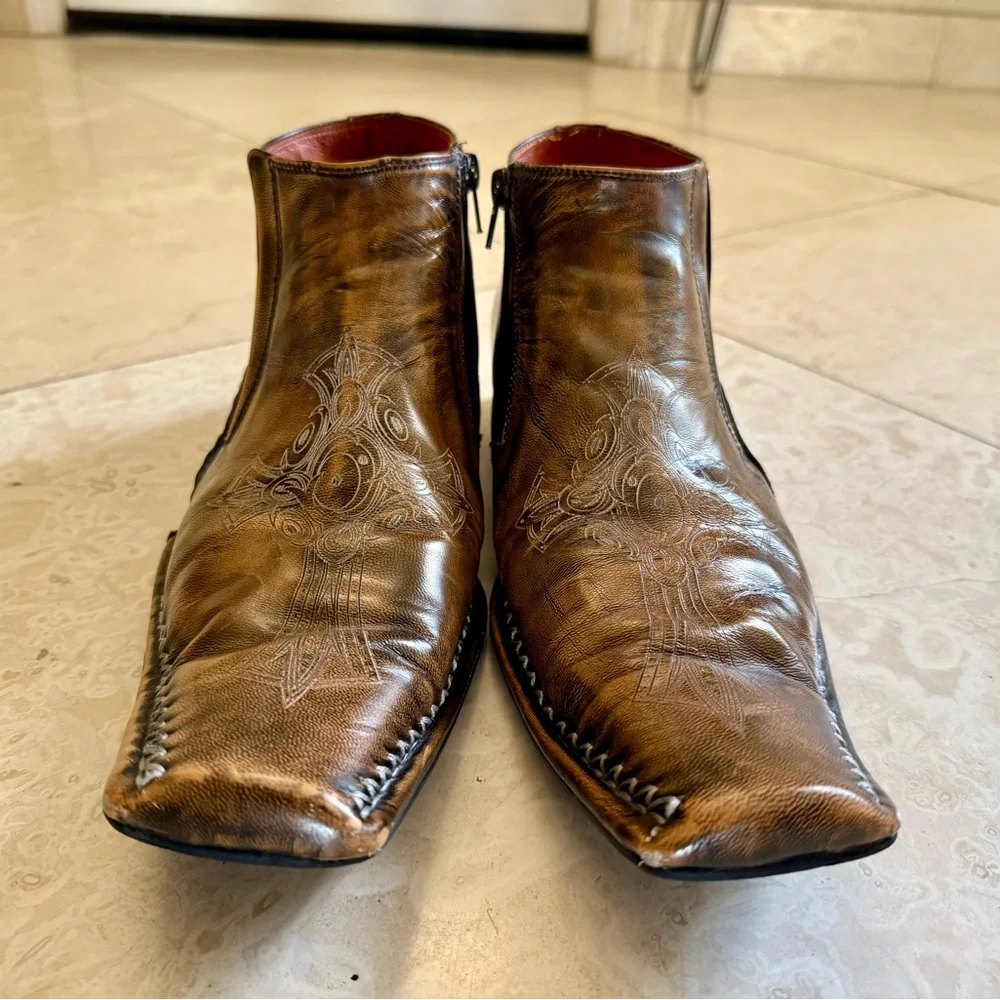 Robert Wayne Leather Mens Dress Shoes/Boot, Size 11 - Picture 2 of 8